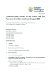 minutes of Finance, Risk and Assurance Committee meeting on 3 August 2021 preview