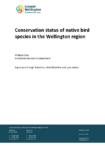 Conservation status of native bird species in the Wellington region preview