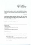 Confirmed Restricted Public Excluded minutes of the Chief Executive Employment Review Committee on Thursday 9 February 2023 preview