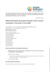 Confirmed Restricted Public Excluded minutes of the Council meeting on Thursday 12 June 2025 preview