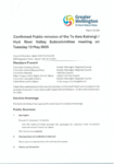 Confirmed Public minutes of the Te Awa Kairangi | Hutt River Valley Subcommittee meeting Tuesday 13 May 2025 preview