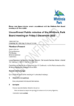 Unconfirmed Public minutes of the Whitireia Park Board meeting on 5 December 2025 preview