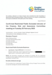 Confirmed Restricted Public Excluded minutes of the FRAC meeting on Tuesday 25 February 2025 preview