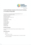 Confirmed Public minutes of the Council meeting on Tuesday 19 May 2026 preview