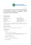 Confirmed Public minutes of the Wellington Region Civil Defence Emergency Management Group meeting on Friday 15 May 2026 preview