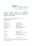 Confirmed Public minutes of the Wellington Regional Leadership Committee meeting on Tuesday 17 March 2026 preview