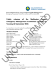 UNCONFIRMED Public Minutes of the Wellington Region Emergency Management Committee 22 September 2026.pdf preview