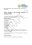 Unconfirmed public minutes of the Council meeting on 3 September 2026 preview