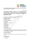 Unconfirmed Public minutes of the Environment and Climate Committee meeting on 17 September 2026 preview